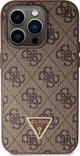 Guess case for iPhone 14 Pro 6,1" GUHCP14LP4TDSCPW brown HC PU Leather Metal Logo Strass Crossbody 3666339146924