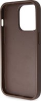 Guess case for iPhone 14 Pro 6,1" GUHCP14LP4TDSCPW brown HC PU Leather Metal Logo Strass Crossbody 3666339146924