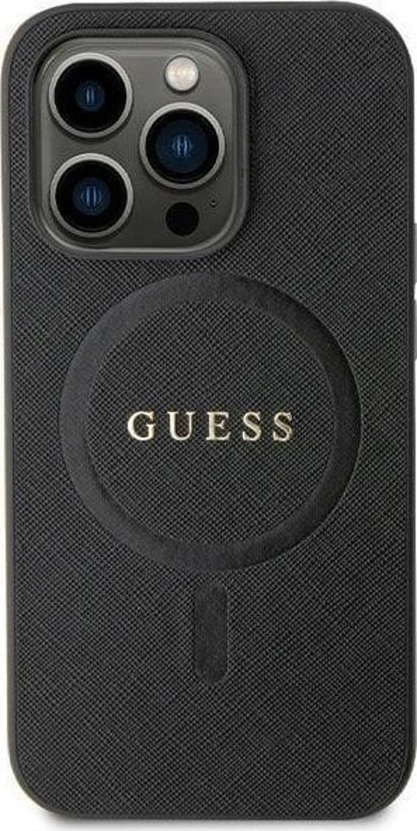 Guess Θήκη Guess GUHMN61PSAHMCK Apple iPhone 11/XR σκληρή θήκη Saffiano MagSafe μαύρο