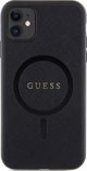 Guess Θήκη Guess GUHMN61PSAHMCK Apple iPhone 11/XR σκληρή θήκη Saffiano MagSafe μαύρο