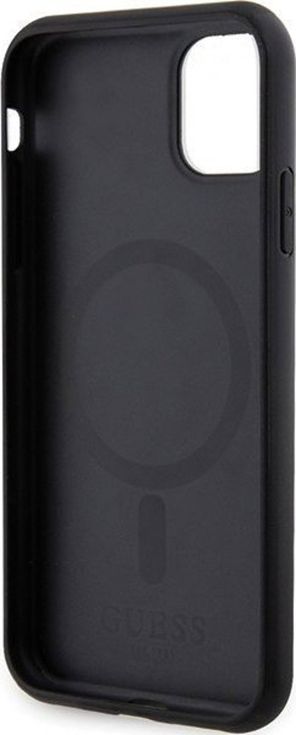 Guess Θήκη Guess GUHMN61PSAHMCK Apple iPhone 11/XR σκληρή θήκη Saffiano MagSafe μαύρο