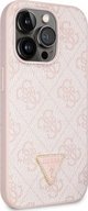 Guess Guess GUHCP15LP4TDSCPP iPhone 15 Pro 6.1" ροζ σκληρή θήκη Crossbody 4G Metal Logo