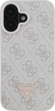 Guess Guess GUHCP16SP4TDPP iPhone 16 6.1" ροζ/ροζ σκληρή θήκη Δέρμα 4G Τρίγωνο Strass MagSafe