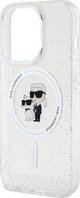 Διάφανη σκληρή θήκη Karl Lagerfeld Karl Lagerfeld KLHMP15LHGKCNOT iPhone 15 Pro 6.1" Karl&Choupette Glitter MagSafe