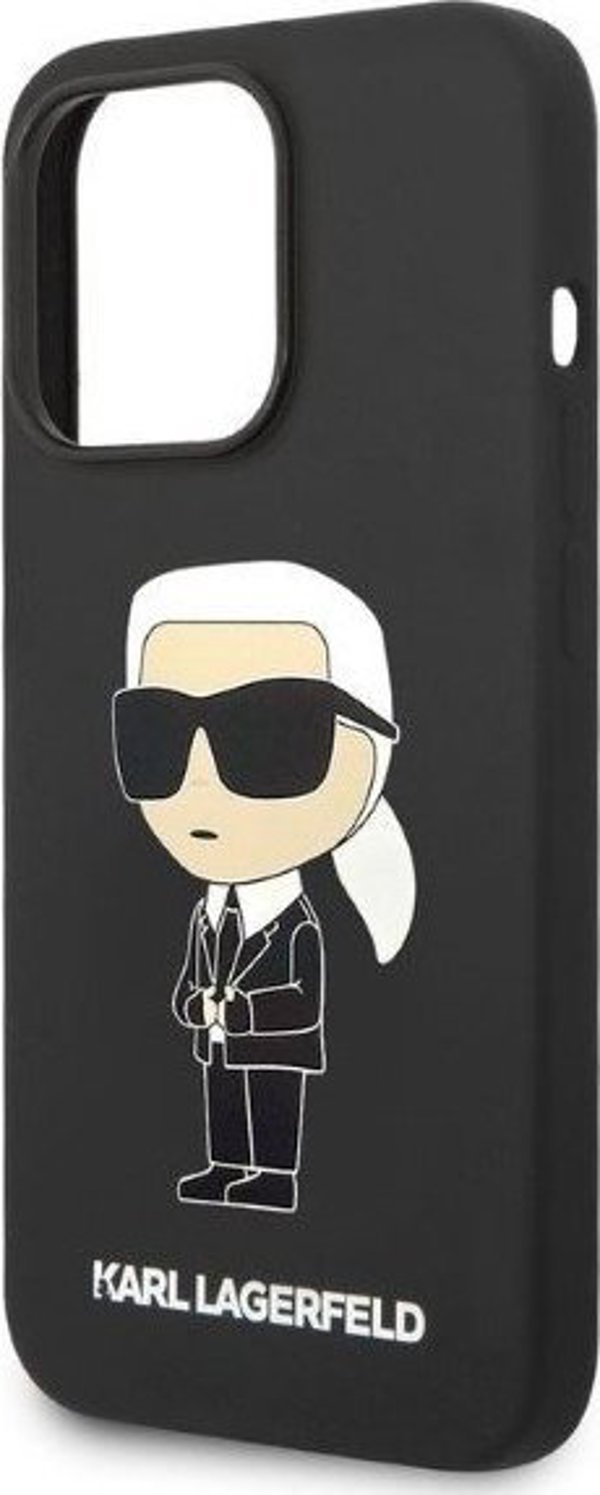 Σκληρή θήκη Karl Lagerfeld Etui Karl Lagerfeld KLHCP14LSNIKBCK Apple iPhone 14 Pro μαύρη Σιλικόνη Ikonik