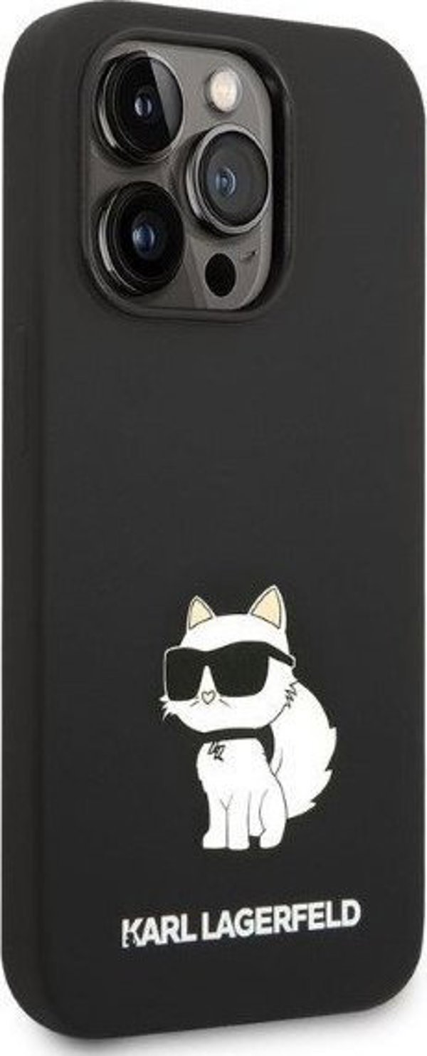 Σκληρή θήκη Karl Lagerfeld KLHCP14XSNCHBCK Apple iPhone 14 Pro Max μαύρη Σιλικόνη Choupette