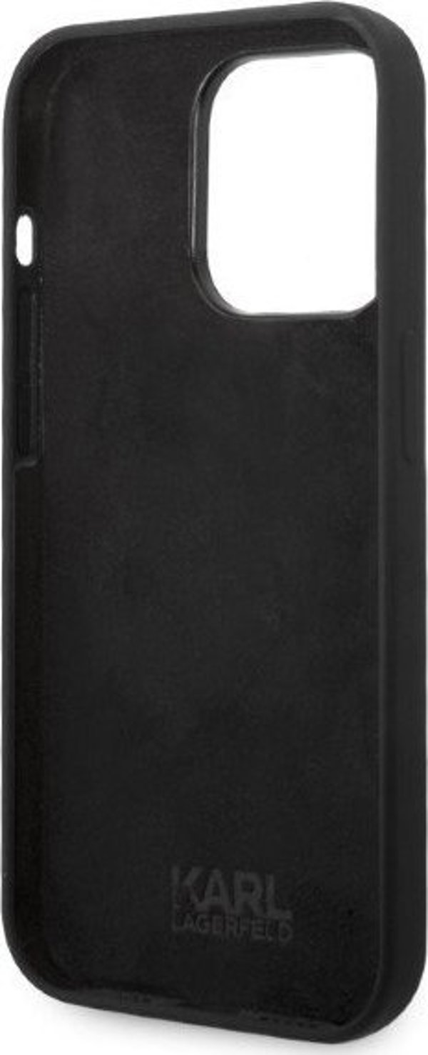 Σκληρή θήκη Karl Lagerfeld KLHCP14XSNCHBCK Apple iPhone 14 Pro Max μαύρη Σιλικόνη Choupette