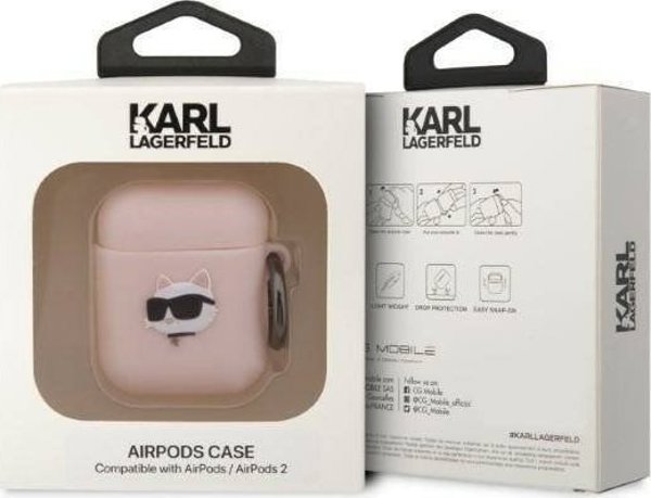 Θήκη προστασίας Karl Lagerfeld Choupette Head 3D ροζ
