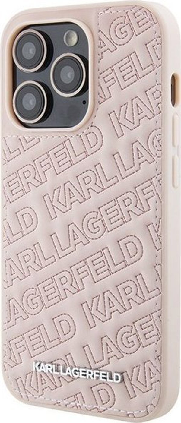 Σκληρή θήκη Karl Lagerfeld Karl Lagerfeld KLHCP15XPQKPMP iPhone 15 Pro Max 6.7" ροζ Quilted K Pattern