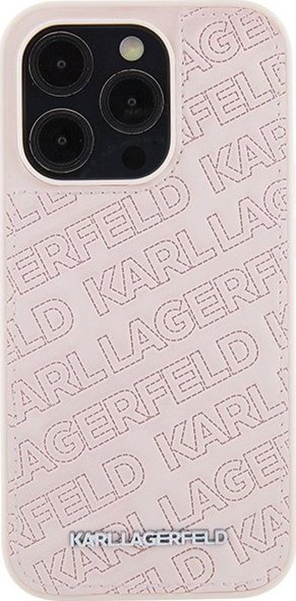 Σκληρή θήκη Karl Lagerfeld Karl Lagerfeld KLHCP15XPQKPMP iPhone 15 Pro Max 6.7" ροζ Quilted K Pattern