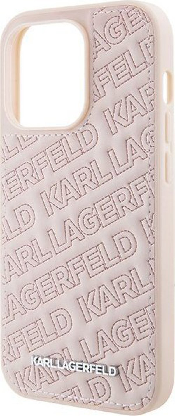 Σκληρή θήκη Karl Lagerfeld Karl Lagerfeld KLHCP15XPQKPMP iPhone 15 Pro Max 6.7" ροζ Quilted K Pattern