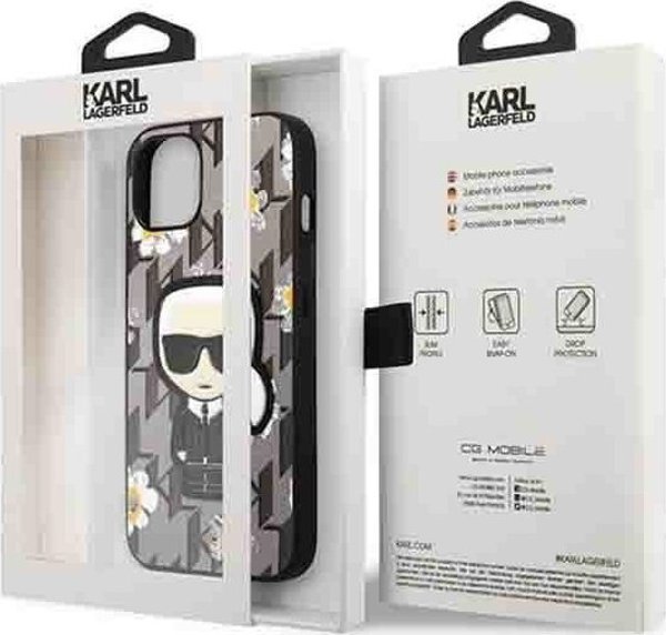 Karl Lagerfeld Karl Lagerfeld KLHCP13MPMNFIK1 iPhone 13 6,1" γκρι Flower Ikonik Karl NoSize