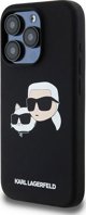 Σκληρή θήκη Karl Lagerfeld KLHMP15XSKCHPPLK iPhone 15 Pro Max 6.7" μαύρο/μαύρο σιλικόνης Karl & Choupette MagSafe