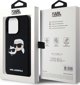 Σκληρή θήκη Karl Lagerfeld KLHMP15XSKCHPPLK iPhone 15 Pro Max 6.7" μαύρο/μαύρο σιλικόνης Karl & Choupette MagSafe