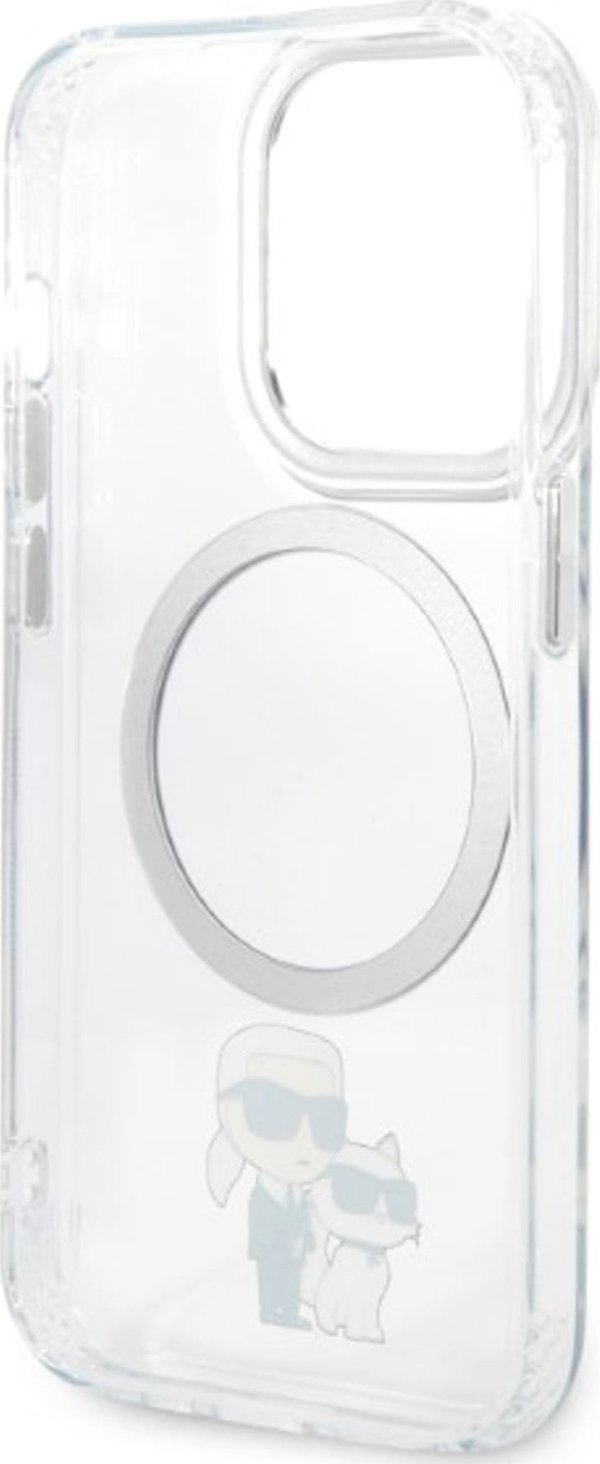 Διάφανη σκληρή θήκη Karl Lagerfeld KLHMP13LHNKCIT για Apple iPhone 13 Pro Iconic Karl&Choupette Magsafe