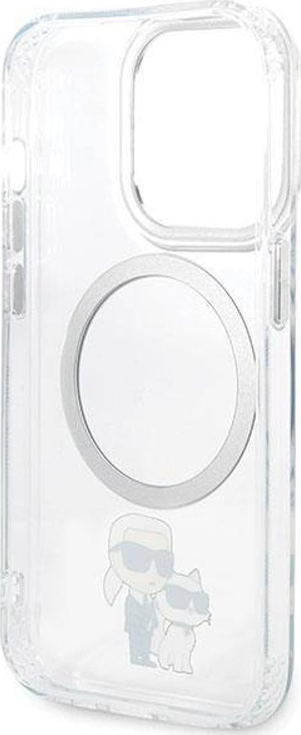 Διάφανη σκληρή θήκη Karl Lagerfeld KLHMP13LHNKCIT για Apple iPhone 13 Pro Iconic Karl&Choupette Magsafe