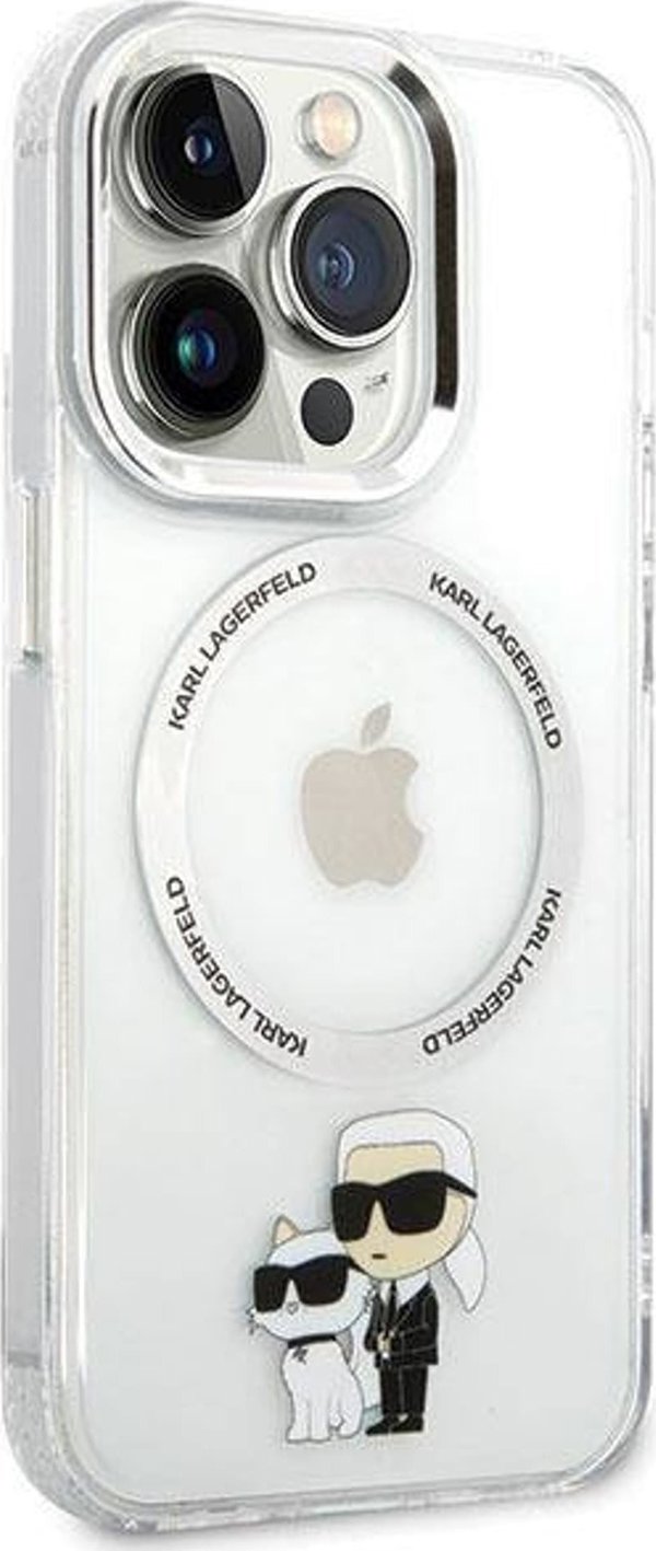 Διάφανη σκληρή θήκη Karl Lagerfeld KLHMP13LHNKCIT για Apple iPhone 13 Pro Iconic Karl&Choupette Magsafe