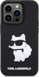 Σκληρή θήκη Karl Lagerfeld KLHCP14X3DRKHNK Apple iPhone 14 Pro Max μαύρη Rubber Choupette 3D
