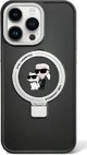 Karl Lagerfeld Karl Lagerfeld KLHMP13LHMRSKCK iPhone 13 Pro 6.1" μαύρη/μαύρο σκληρή θήκη Ring Stand Karl&Choupettte MagSafe