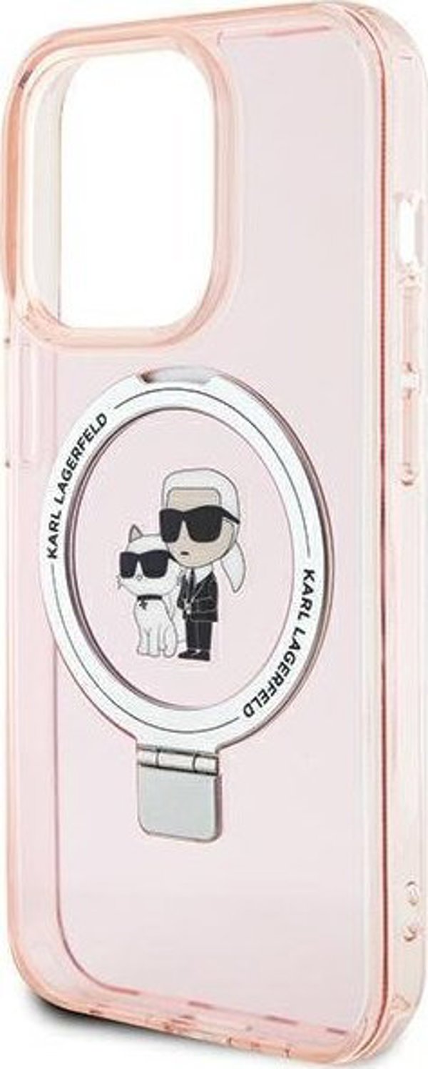 Karl Lagerfeld Karl Lagerfeld KLHMP15XHMRSKCP iPhone 15 Pro Max 6.7" ροζ/hardcase Ring Stand Karl&Choupettte MagSafe