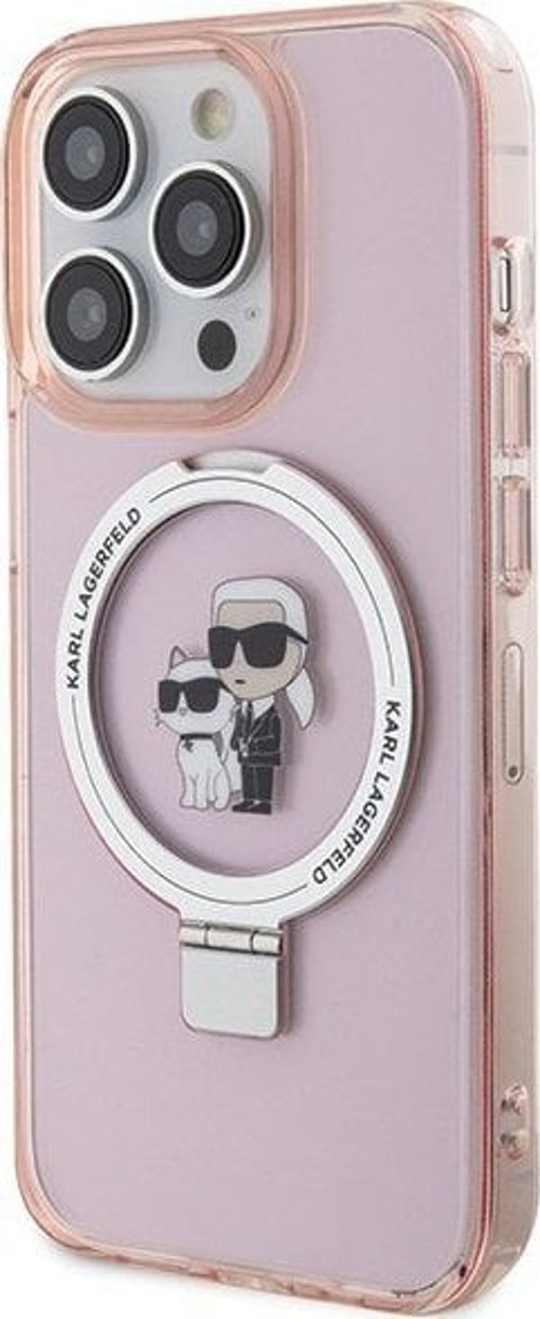 Karl Lagerfeld Karl Lagerfeld KLHMP15XHMRSKCP iPhone 15 Pro Max 6.7" ροζ/hardcase Ring Stand Karl&Choupettte MagSafe