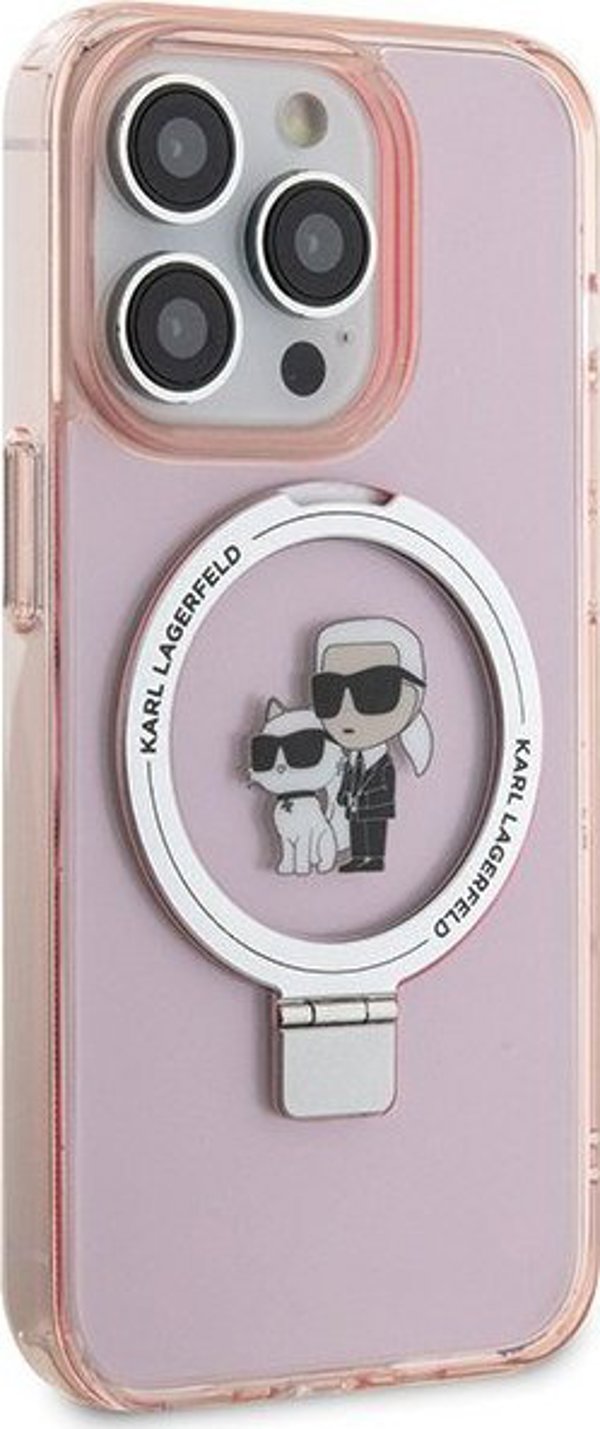 Karl Lagerfeld Karl Lagerfeld KLHMP15XHMRSKCP iPhone 15 Pro Max 6.7" ροζ/hardcase Ring Stand Karl&Choupettte MagSafe