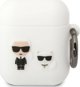 Κάλυμμα Karl Lagerfeld KLACA2SILKCW AirPods 1/2 λευκό σιλικόνης Karl & Choupette