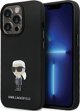 Θήκη Karl Lagerfeld KLHCP13LSMHKNPK iPhone 13 Pro / 13 6.1" μαύρη Σιλικόνη Ikonik Metal Pin