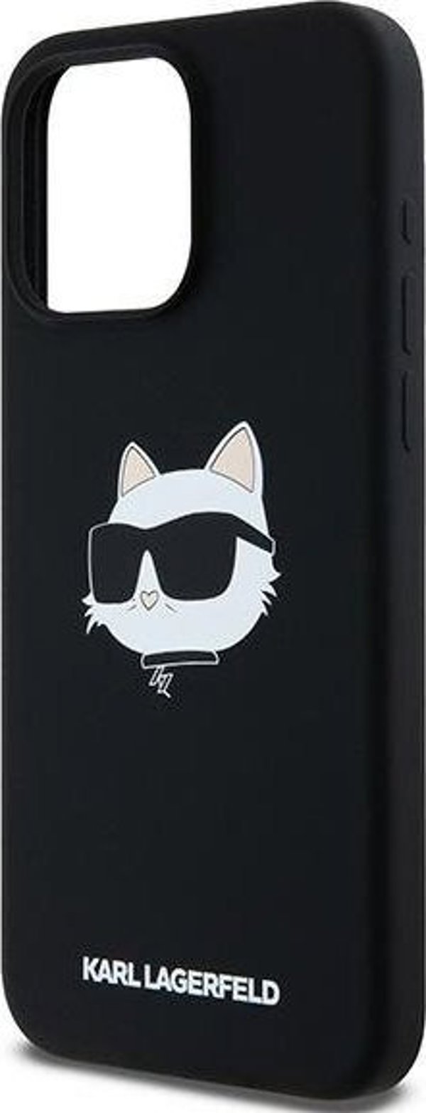 Karl Lagerfeld Karl Lagerfeld KLHMP15LSCHPPLK iPhone 15 Pro 6.1" μαύρη/black σκληρή θήκη σιλικόνης Choupette Head MagSafe
