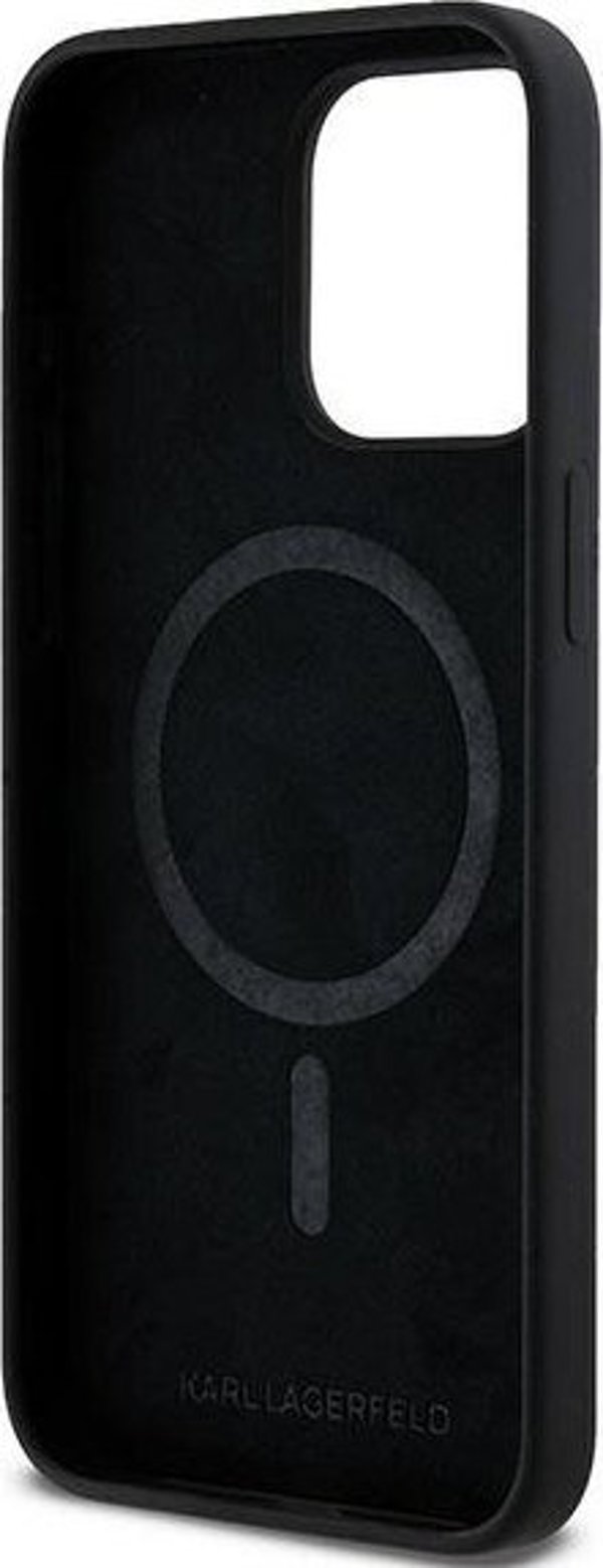 Karl Lagerfeld Karl Lagerfeld KLHMP15LSCHPPLK iPhone 15 Pro 6.1" μαύρη/black σκληρή θήκη σιλικόνης Choupette Head MagSafe