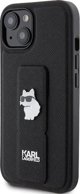 Karl Lagerfeld Karl Lagerfeld KLHCP15SGSACHPK iPhone 15 6.1" μαύρο/black σκληρή θήκη Gripstand Saffiano Choupette Pins