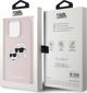 Σκληρή θήκη Karl Lagerfeld KLHMP15XSKCHPPLP iPhone 15 Pro Max 6.7" ροζ σιλικόνης Karl & Choupette MagSafe