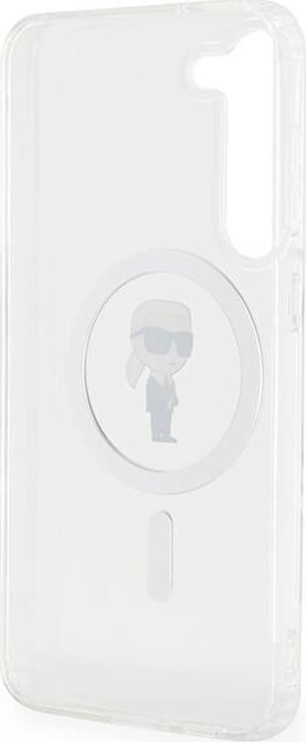 Σκληρή θήκη Karl Lagerfeld KLHMS23MHFCKNOT Samsung Galaxy S23+ Plus IML Ikonik MagSafe διαφανής