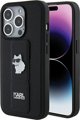 Karl Lagerfeld Karl Lagerfeld KLHCP15LGSACHPK iPhone 15 Pro 6.1" μαύρη σκληρή θήκη Gripstand Saffiano Choupette Pins