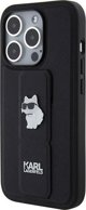 Karl Lagerfeld Karl Lagerfeld KLHCP15LGSACHPK iPhone 15 Pro 6.1" μαύρη σκληρή θήκη Gripstand Saffiano Choupette Pins