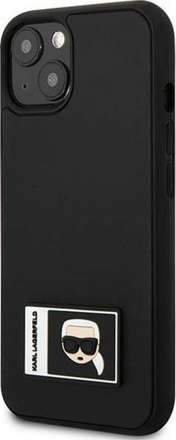 Θήκη Karl Lagerfeld για iPhone 13 6,1" μαύρη/black σκληρή θήκη Ikonik Patch