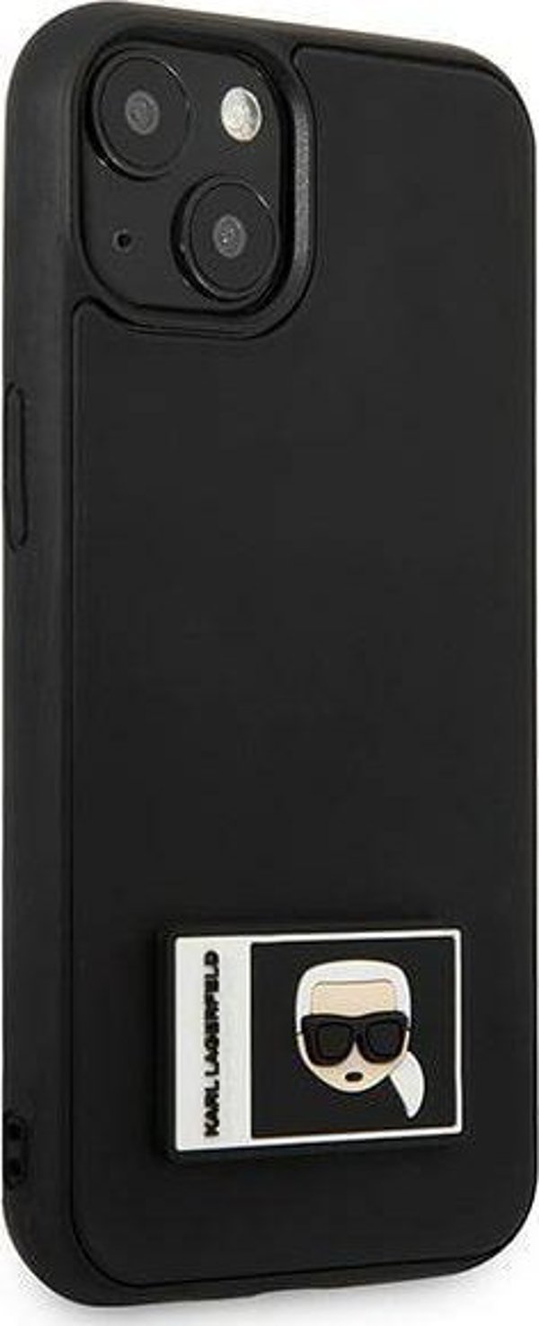 Θήκη Karl Lagerfeld για iPhone 13 6,1" μαύρη/black σκληρή θήκη Ikonik Patch