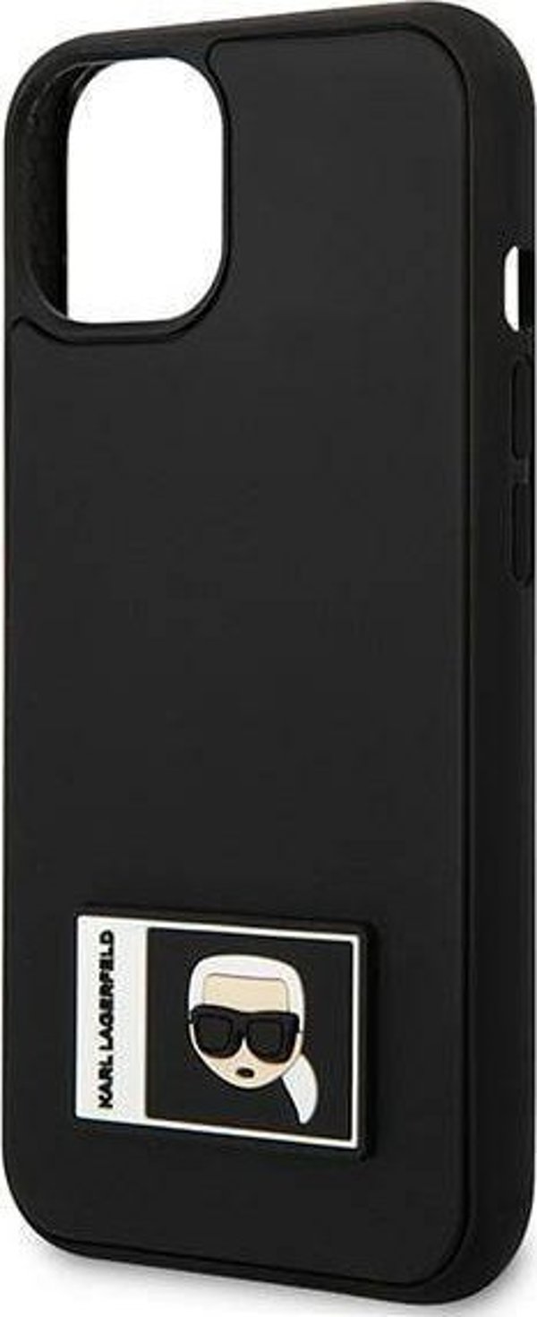 Θήκη Karl Lagerfeld για iPhone 13 6,1" μαύρη/black σκληρή θήκη Ikonik Patch