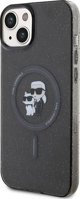 Σκληρή θήκη Karl Lagerfeld Karl Lagerfeld KLHMP15MHGKCNOK iPhone 15 Plus / 14 Plus 6.7" μαύρο Karl&Choupette Glitter MagSafe