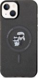 Σκληρή θήκη Karl Lagerfeld Karl Lagerfeld KLHMP15MHGKCNOK iPhone 15 Plus / 14 Plus 6.7" μαύρο Karl&Choupette Glitter MagSafe