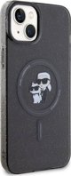 Σκληρή θήκη Karl Lagerfeld Karl Lagerfeld KLHMP15MHGKCNOK iPhone 15 Plus / 14 Plus 6.7" μαύρο Karl&Choupette Glitter MagSafe