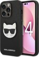 Σκληρή θήκη Karl Lagerfeld KLHCP14XSAPCHK Apple iPhone 14 Pro Max μαύρο Saffiano Choupette Head Patch
