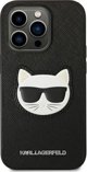 Σκληρή θήκη Karl Lagerfeld KLHCP14XSAPCHK Apple iPhone 14 Pro Max μαύρο Saffiano Choupette Head Patch
