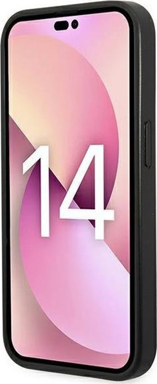 Σκληρή θήκη Karl Lagerfeld KLHCP14XSAPCHK Apple iPhone 14 Pro Max μαύρο Saffiano Choupette Head Patch