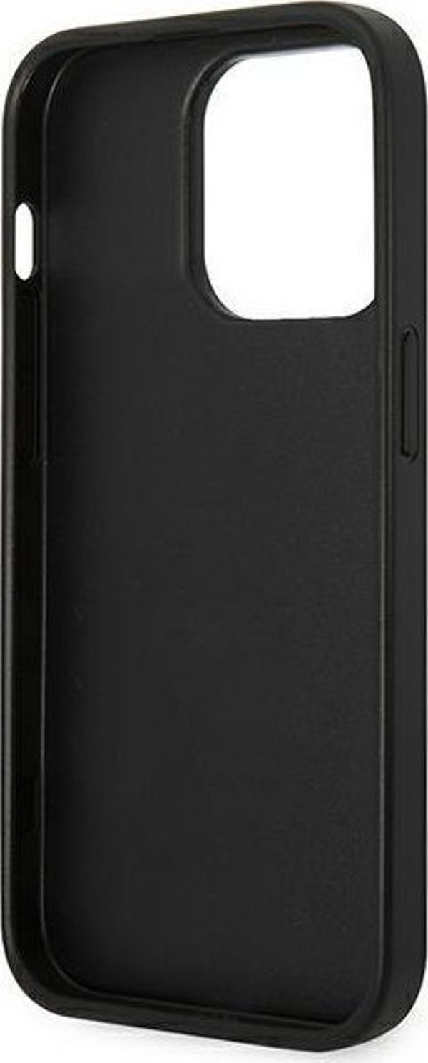 Σκληρή θήκη Karl Lagerfeld KLHCP14XSAPCHK Apple iPhone 14 Pro Max μαύρο Saffiano Choupette Head Patch