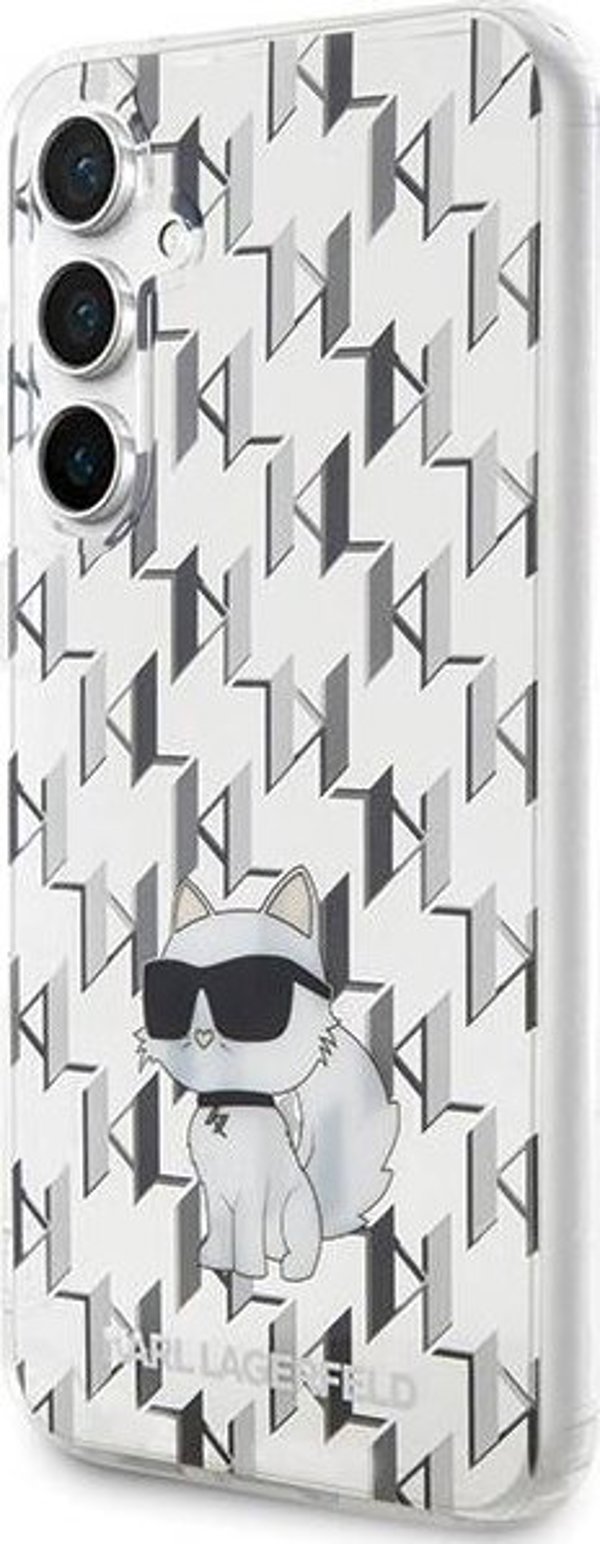 Σκληρή θήκη Karl Lagerfeld KLHCS23FEHNCMKLT Samsung Galaxy S23 FE Monogram Choupette διαφανής
