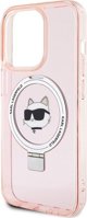 Karl Lagerfeld Karl Lagerfeld KLHMP15XHMRSCHP iPhone 15 Pro Max 6.7" ροζ σκληρή θήκη Ring Stand Choupette Head MagSafe
