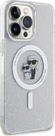 Διαφανής σκληρή θήκη Karl Lagerfeld KLHMP15XHGKCNOT iPhone 15 Pro Max 6.7" Karl&Choupette Glitter MagSafe