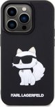 Σκληρή θήκη Karl Lagerfeld KLHCP14L3DRKHNK Apple iPhone 14 Pro μαύρη Rubber Choupette 3D