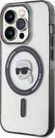 Σκληρή θήκη Karl Lagerfeld KLHMP15LHKHNOTK για iPhone 15 Pro 6.1" διαφανής IML Karl`s Head MagSafe